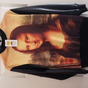 699Fashion Mens Mona Lisa PU Leather Shirt